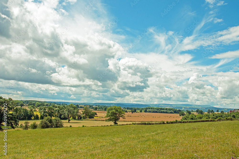 British landscape with sky and clouds