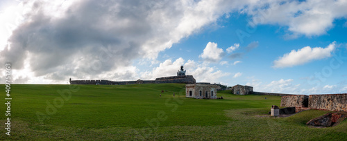 Panorama of Castillo San Felipe Del Morro, Old San Juan, Puerto Rico
