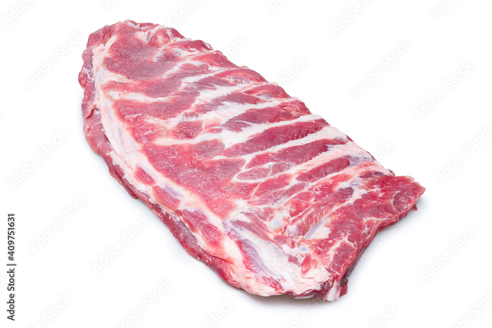 Raw fesh spare ribs isolated on white background Raw fesh spare ribs isolated on white background