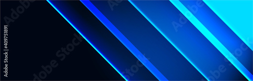 Blue and dark blue linear, bright layers. Vector background