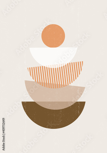 Abstract Sun print boho minimalist printable wall art