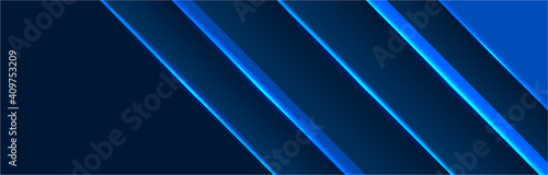 Blue and dark blue linear, bright layers. Vector background