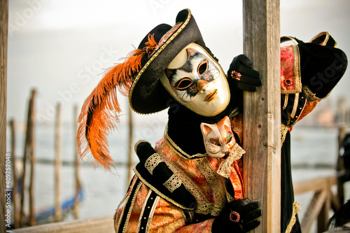 The Carnival of Venice (Italian: Carnevale di Venezia) is an annual festival held in Venice photo