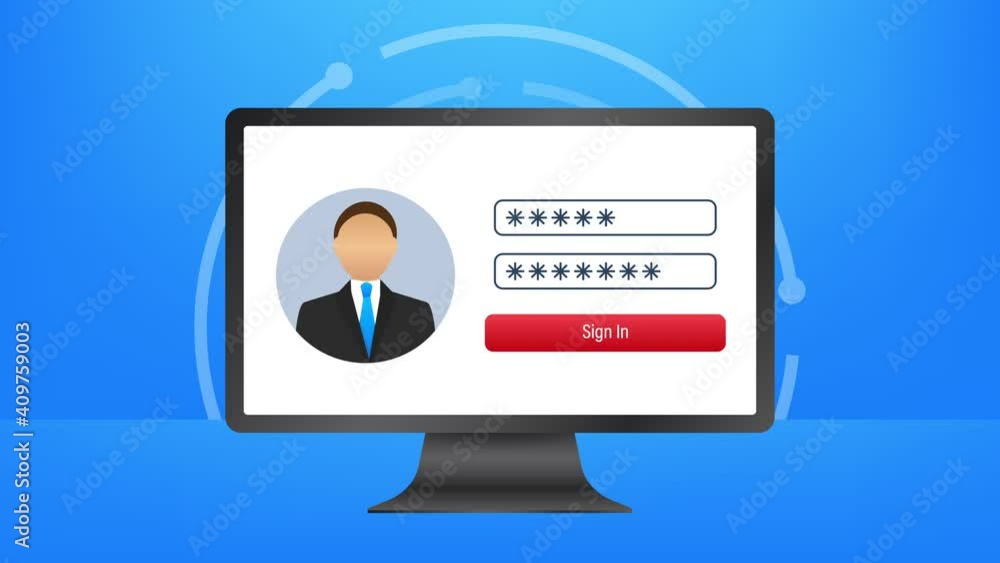 Login page on laptop screen. Notebook and online login form, sign in page. User profile, access to account concepts. illustration. Login page on laptop screen. Notebook and online login form, sign in page. User profile, access to account concepts. illustration.