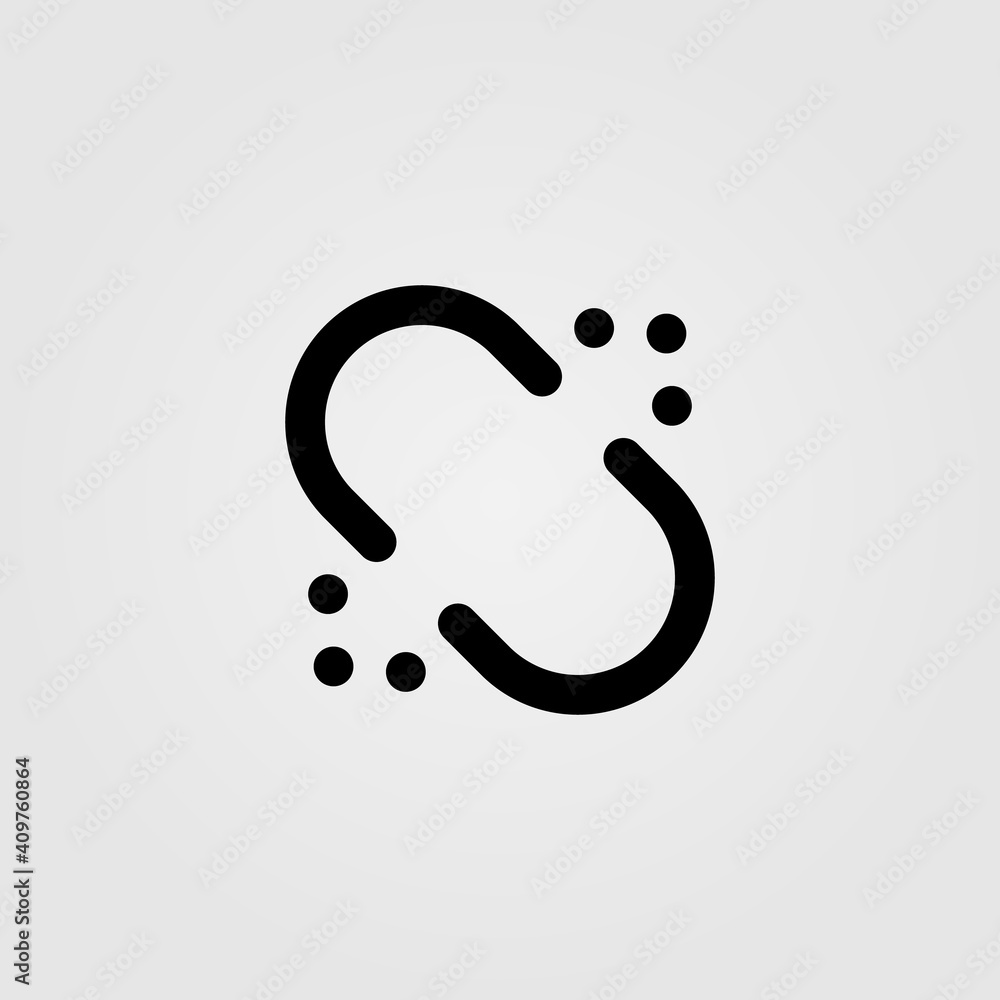 Naklejka premium A broken link or broken seo backlink vector icon.