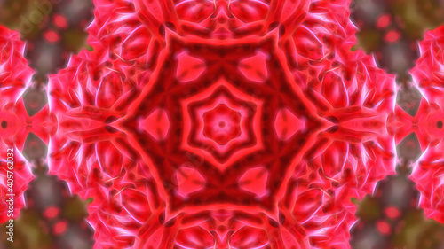 Fototapeta Naklejka Na Ścianę i Meble -  Abstract fractal pink floral background.