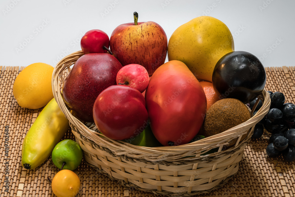 Fruits in a basket Fruits in a basket
