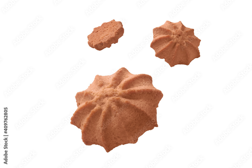 shortbread cookies isolated on white background shortbread cookies isolated on white background