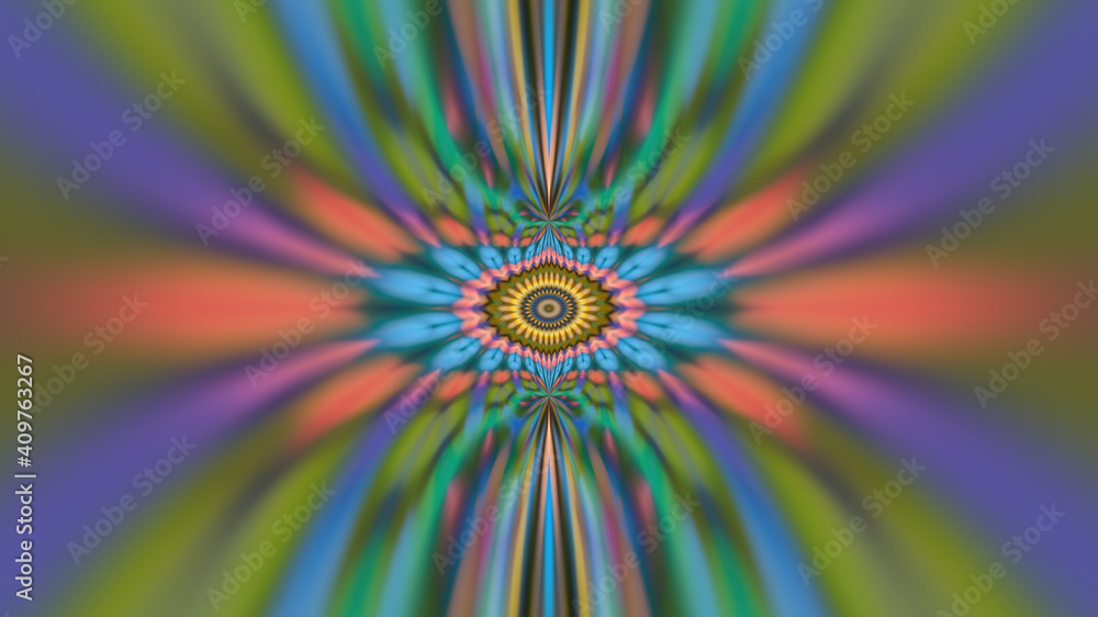 Fototapeta premium Abstract colorful textured background is symmetrical.