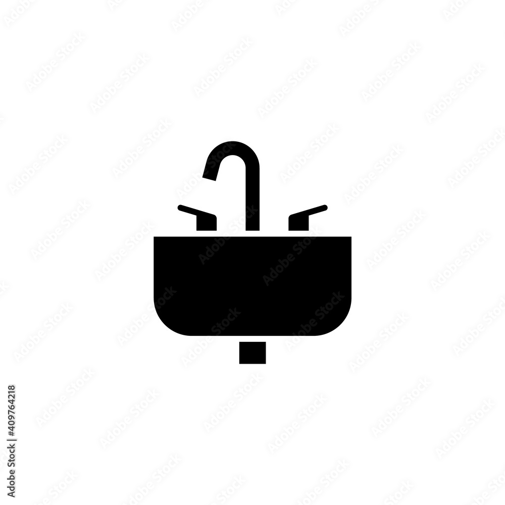 Sink icon. Bathroom, wc, toilet symbol. Vector illustration Sink icon. Bathroom, wc, toilet symbol. Vector illustration