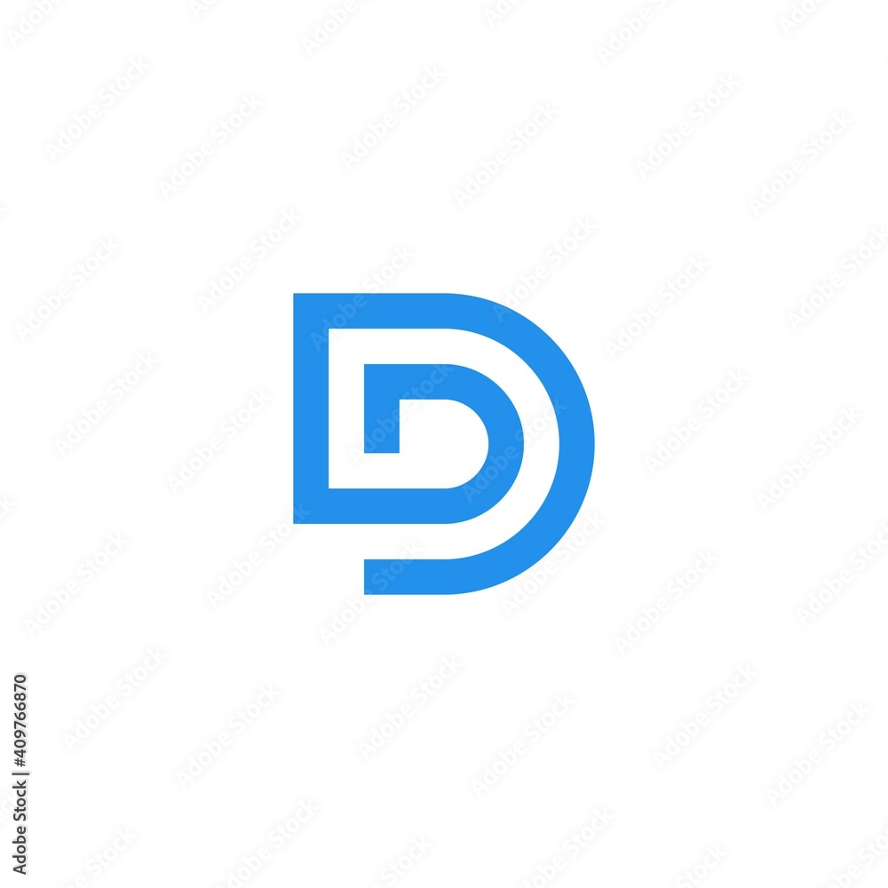 Letter DD DP technology logo vector stock Letter DD DP technology logo vector stock