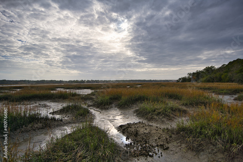Clouds over the marsh © Barry