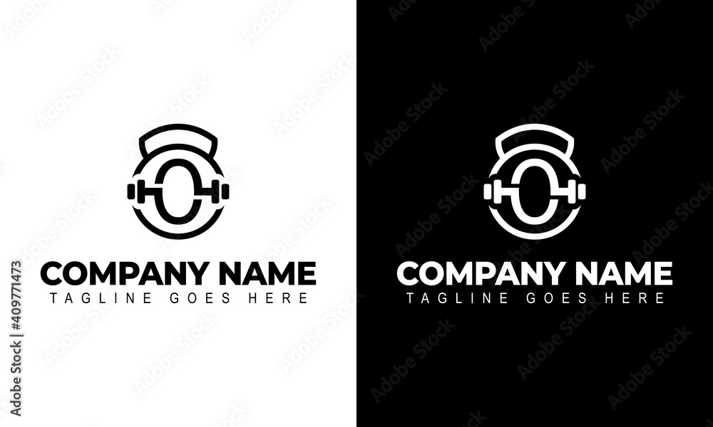 Letter O Logo With a barbell | Fitness Gym Logo | Vector Illustration of Logo Design Letter O Logo With a barbell | Fitness Gym Logo | Vector Illustration of Logo Design