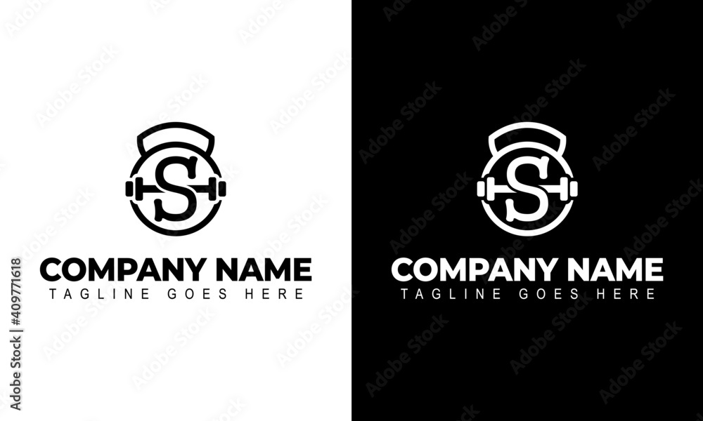 Letter S Logo With a barbell | Fitness Gym Logo | Vector Illustration of Logo Design Letter S Logo With a barbell | Fitness Gym Logo | Vector Illustration of Logo Design