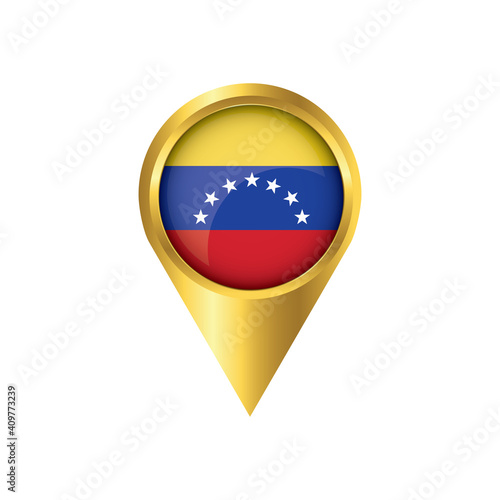 Flag of Venezuela.symbol check in Venezuela, golden map pointer with the national flag of Venezuela in the button. vector illustration. Free Download Flag of Venezuela.symbol check in Venezuela, golden map pointer with the national flag of Venezuela in the button. vector illustration. - GFXLoad