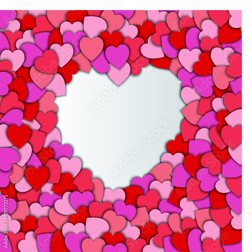 Heart background with space