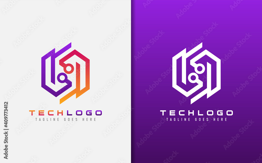Abstract Technology Logo Design. Modern Colorful Futuristic Line Symbol Design, Usable For Business, Community, Industrial, Tech, Services Company. Flat Vector Logo Design Illustration. Abstract Technology Logo Design. Modern Colorful Futuristic Line Symbol Design, Usable For Business, Community, Industrial, Tech, Services Company. Flat Vector Logo Design Illustration.