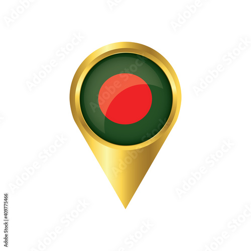 Free Download Flag of Bangladesh.symbol check in Bangladesh, golden map pointer with the national flag of Bangladesh in the button. vector illustration. - GFXLoad