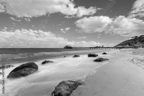 Black and white view of Mal...