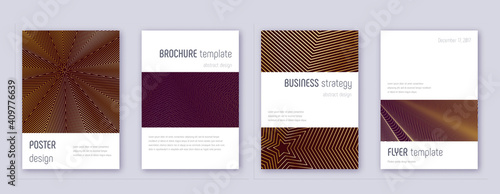Black cover design template set. Orange abstract l