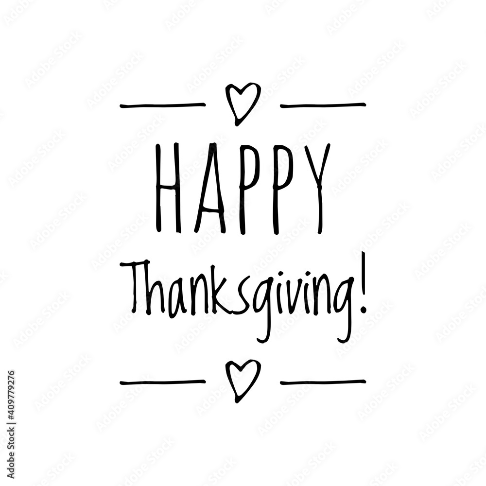 ''Happy Thanksgiving'' Lettering ''Happy Thanksgiving'' Lettering