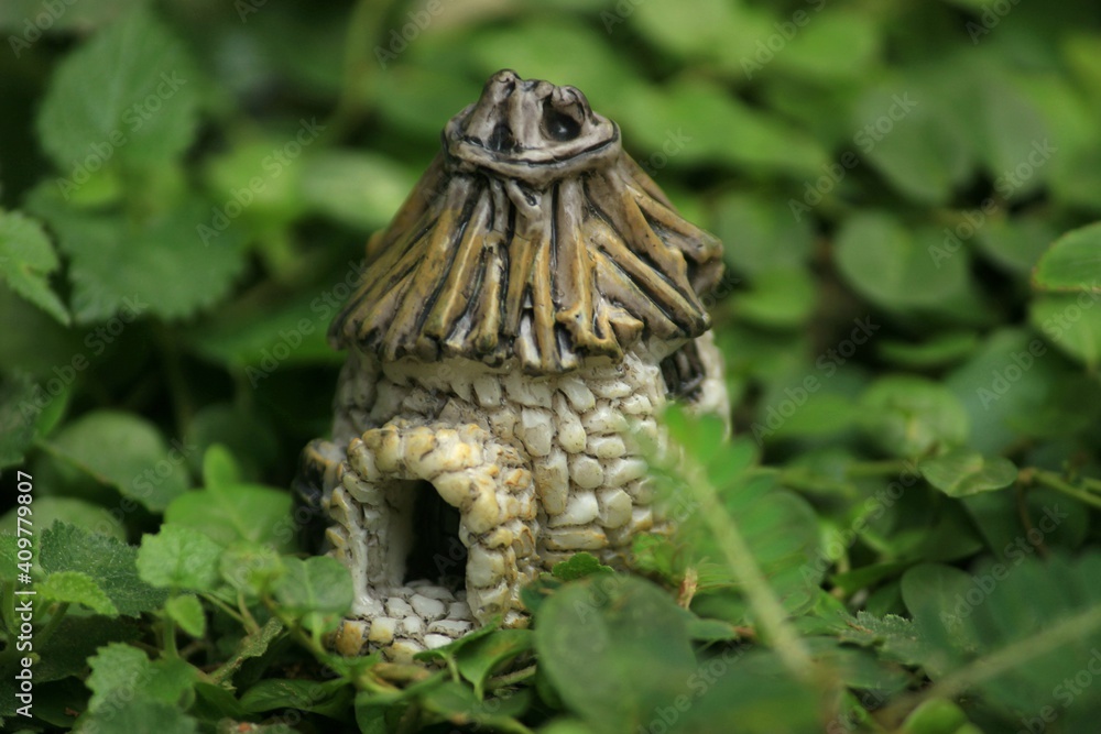 miniature decoration of dwarf houses and fantasy land 