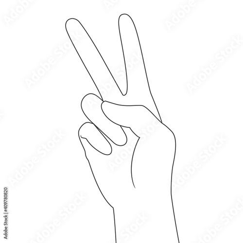 Peace sign with hand gesture