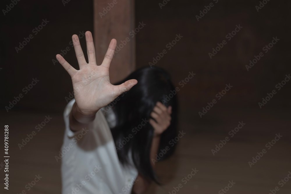 Woman covering her face for stop violence against Women,human trafficking, Woman covering her face for stop violence against Women,human trafficking,