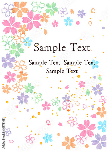 桜_水彩_パステル背景