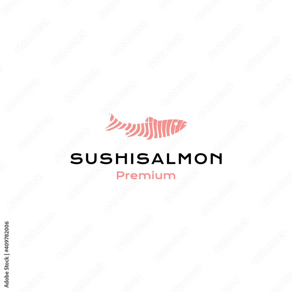 Sushi Salmon logo design Sushi Salmon logo design