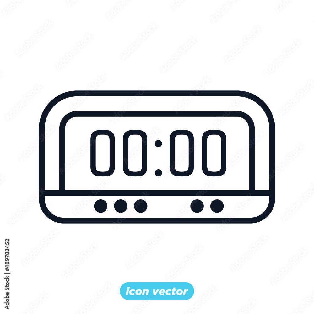 Simple Time icon template color editable. Time Inspection symbol vector sign isolated on white background for graphic and web design. Simple Time icon template color editable. Time Inspection symbol vector sign isolated on white background for graphic and web design.