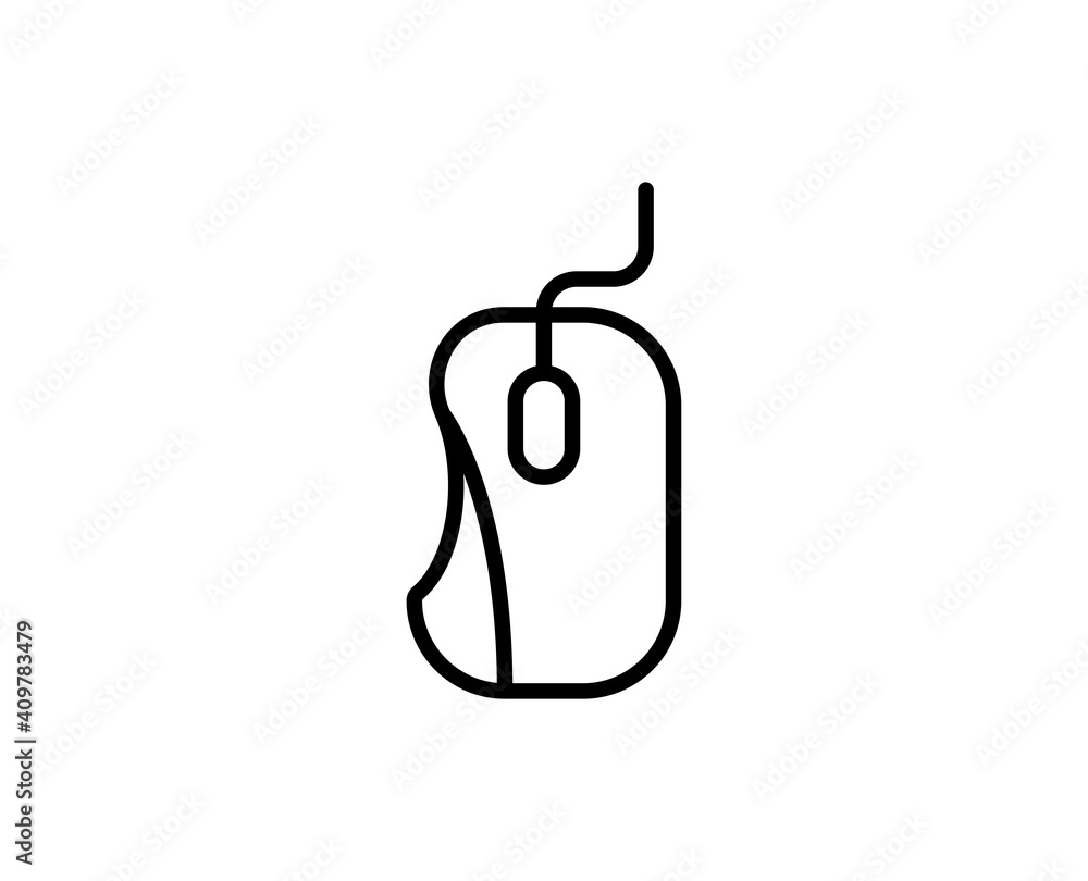 Computer mouse line icon. Vector symbol in trendy flat style on white background. Web sing for design. Computer mouse line icon. Vector symbol in trendy flat style on white background. Web sing for design.