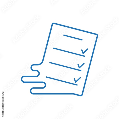 Order and speed. Fast review and follow-up. Vector linear icon isolated on white background.