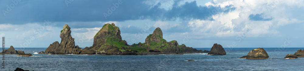 The warship rock of Lanyu at Sunset, Taiwan The warship rock of Lanyu at Sunset, Taiwan