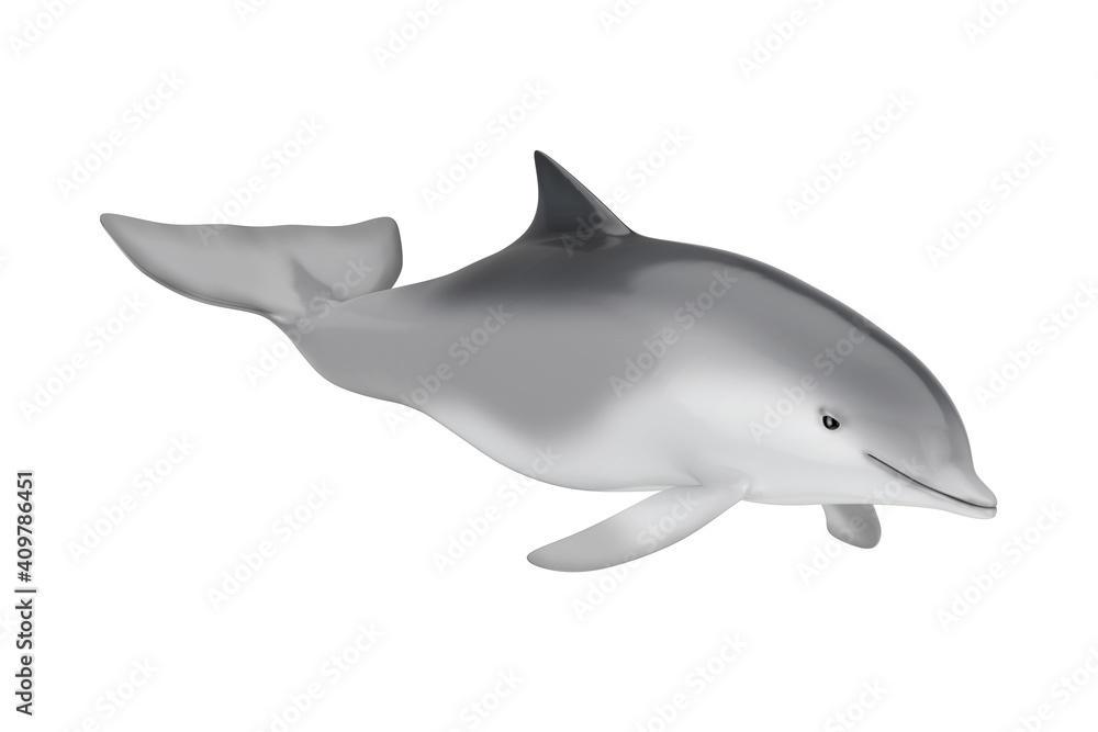 Obraz premium Tursiops Truncatus Ocean or Sea Bottlenose Dolphin. 3d Rendering