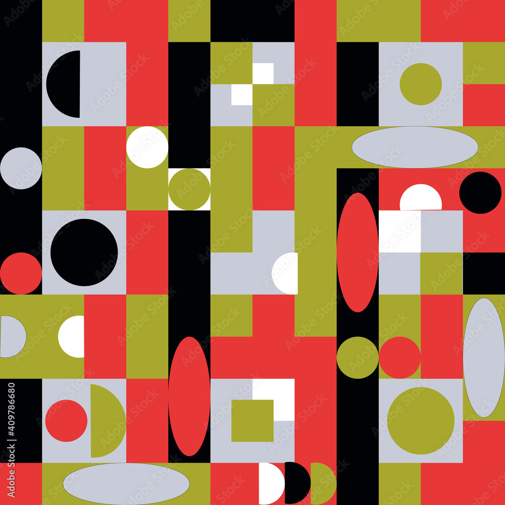 Geometric Ornament Constructivism Style Seamless Pattern Geometric Ornament Constructivism Style Seamless Pattern