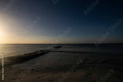 SUNSET ON HOLBOX ISLAND IN MEXICO