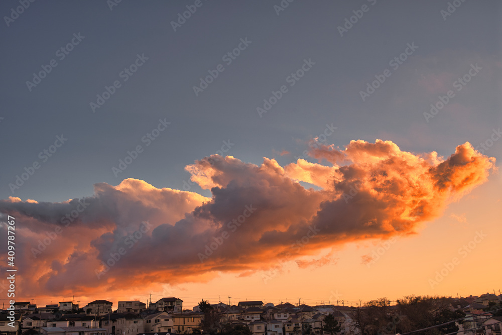Fototapeta premium sunset in the city