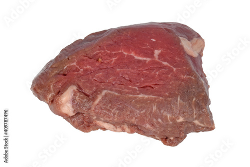 Beef Steak Raw, Isolated against white background