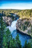 upper falls in yellowstone national park wyoming