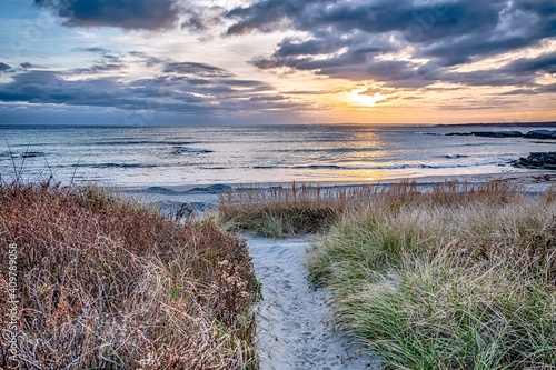 Papier peint Sunset in newport rhode island at castle hill lighthouse