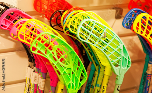 фотографія Umea, Norrland Sweden - May 22, 2019: lots of different floorball clubs in a spo