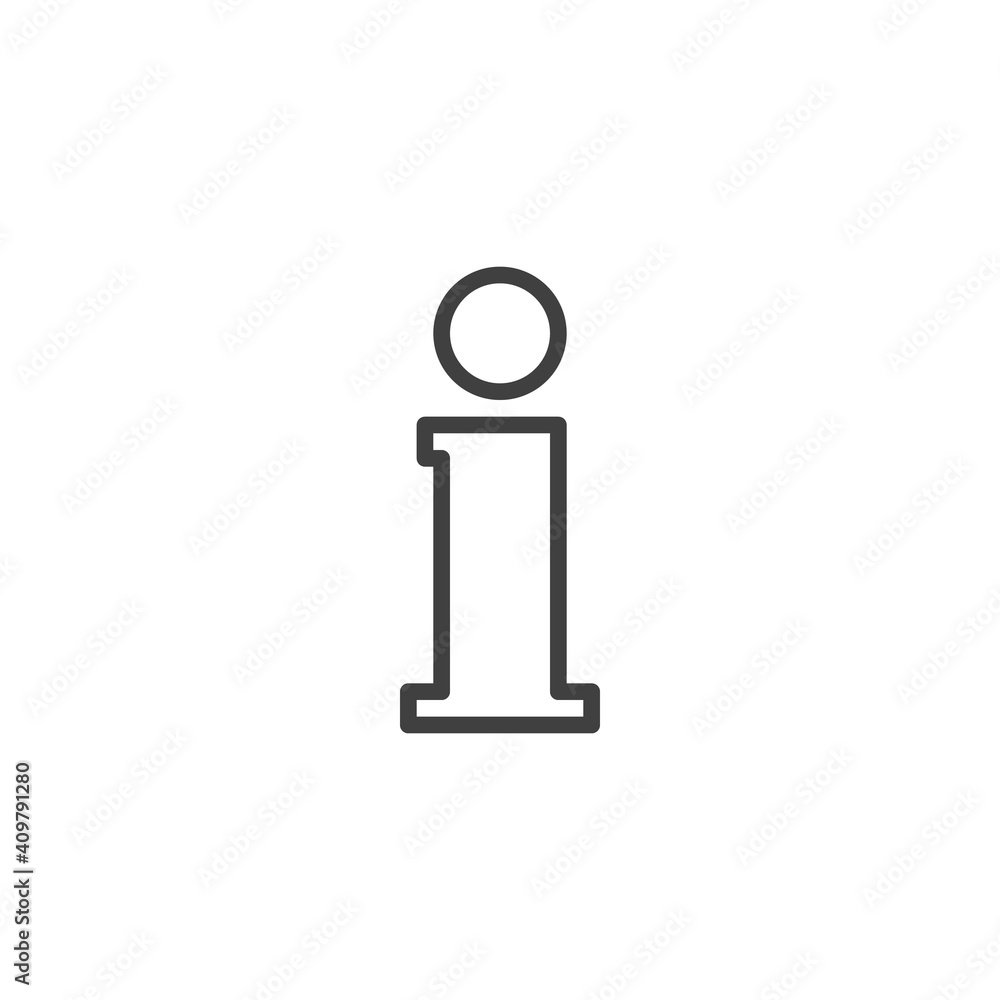 Information sign line icon. linear style sign for mobile concept and web design. Info outline vector icon. Symbol, logo illustration. Vector graphics Information sign line icon. linear style sign for mobile concept and web design. Info outline vector icon. Symbol, logo illustration. Vector graphics