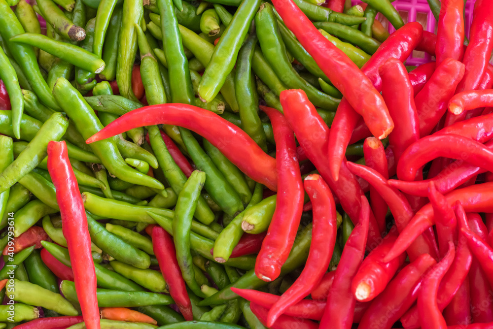 Image for use as background full of Thai red chili.