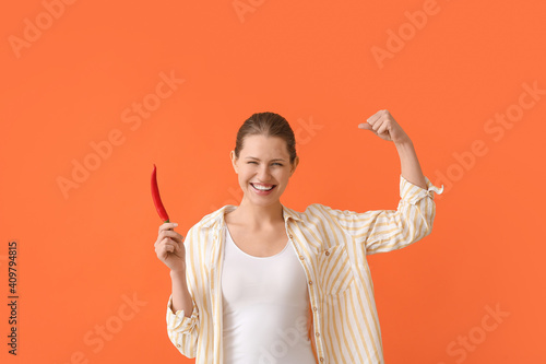 Beautiful young woman with ...