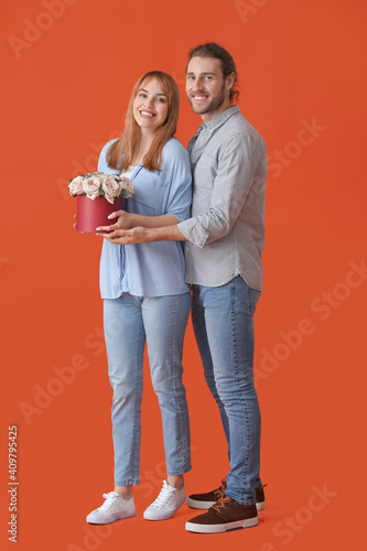 Happy young couple holding ...
