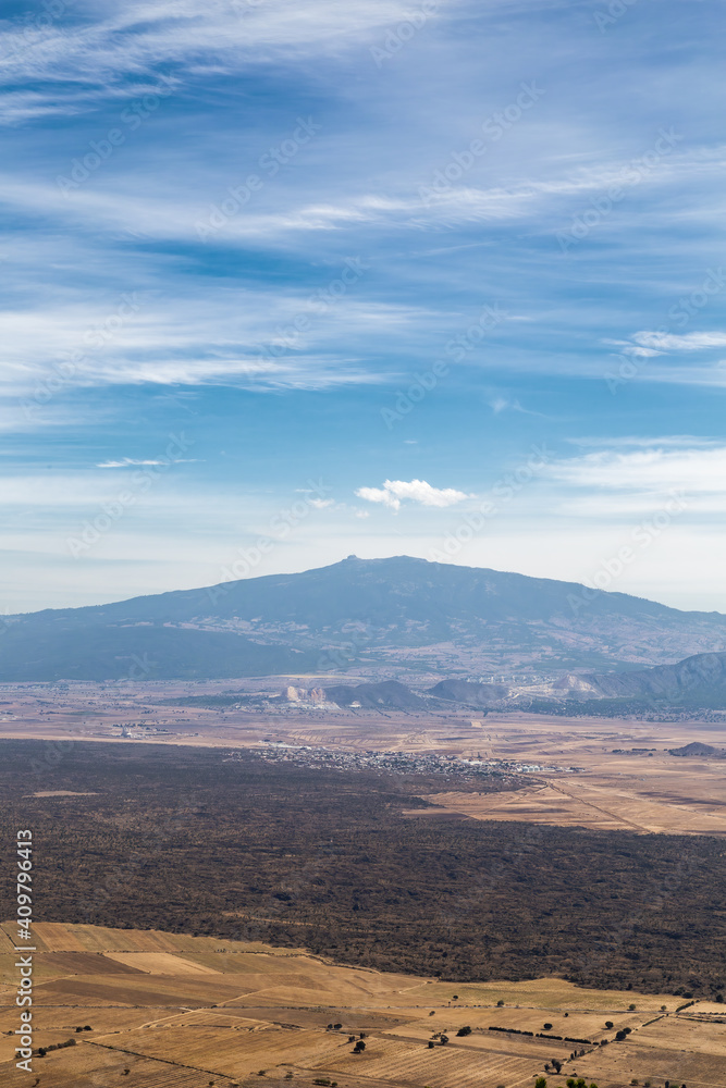Fototapeta premium The volcano Cofre de Perote in El Pizarro, a tourist destination in Puebla, Mexico