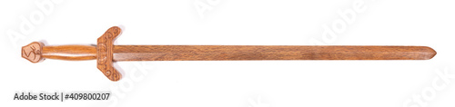 Chinese wooden sword isolated © michaklootwijk