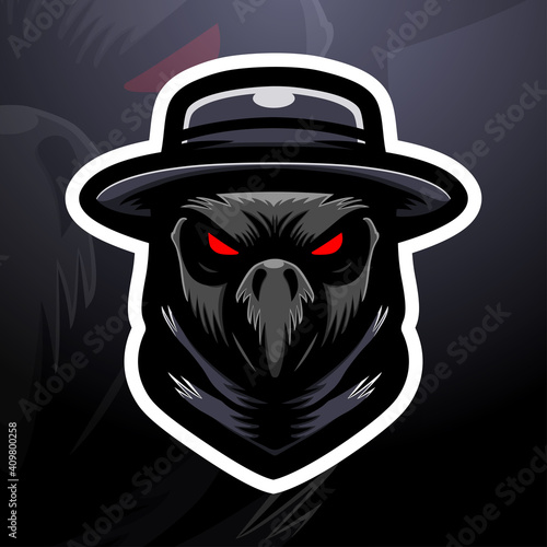 Plague head mascot esport logo design