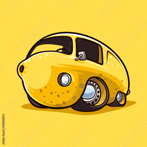 Lemon Car Broken Car Cartoon